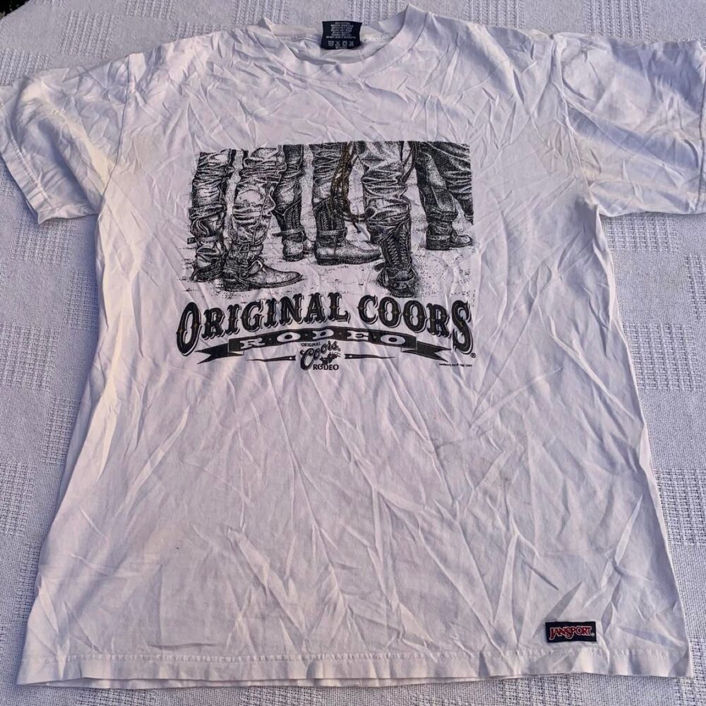 Jansport Men's White and Black T-shirt